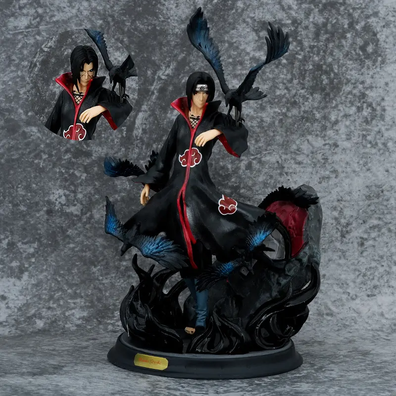 Botu custom Narutoed action figure 35cm bambole in pvc cute anime Throne Uchiha Itachi Statue modello da collezione regali action figures