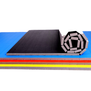 Tapis en vinyle en cuir PVC, tapis de lutte, tapis de wushu pour l'entraînement au karaté, au judo, tapis d'arts martiaux souple et personnalisable - Product Image 2