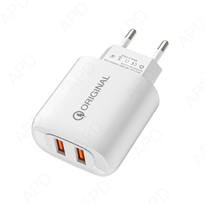 Smart 2x <strong>USB</strong> <strong>Power</strong> Supply <strong>Adapter</strong> 10W 5V/2.4A Charging Head EU/US Plug for Laptop Mobile Phone 5A/2A <strong>Output</strong> Currents for Camera - Product Image 1
