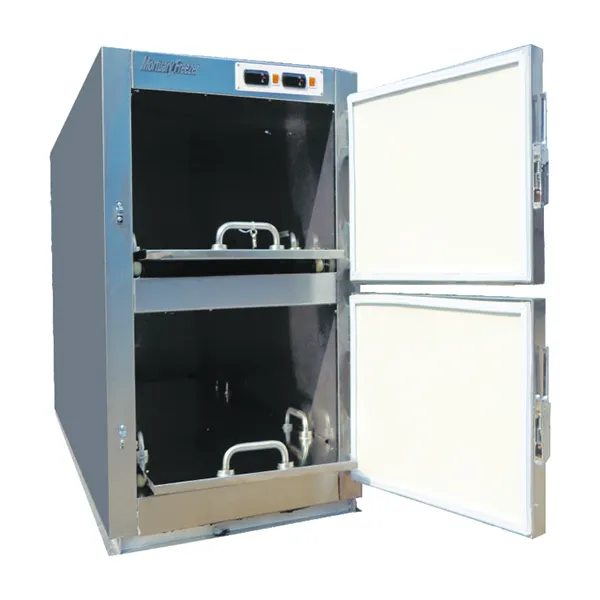 Высококачественный холодильник для морга для больницы, 2 трупа, морозильная камера для морга