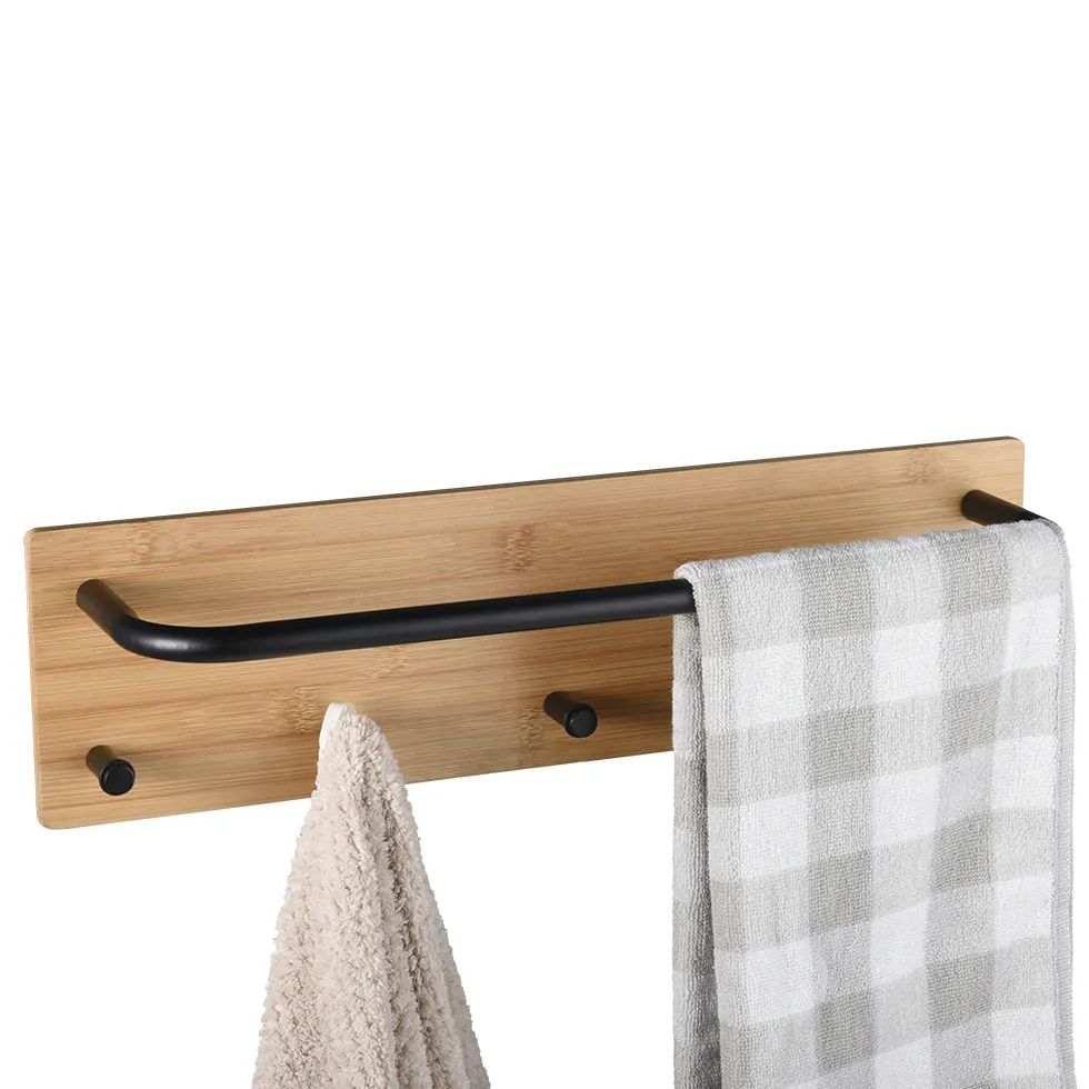 लकड़ी के बाथरूम की दीवार पर चढ़कर कपड़े सुखाने तौलिया पिछलग्गू रैक