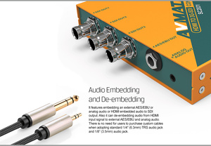 AVMatrix SC2031 ตัวแปลงวิดีโอออกอากาศระดับมืออาชีพที่สวยงามสัญญาณ HDMI AV เป็น SDI สามเท่าพร้อมการปรับขนาดขึ้น / ลง - Product Image 3