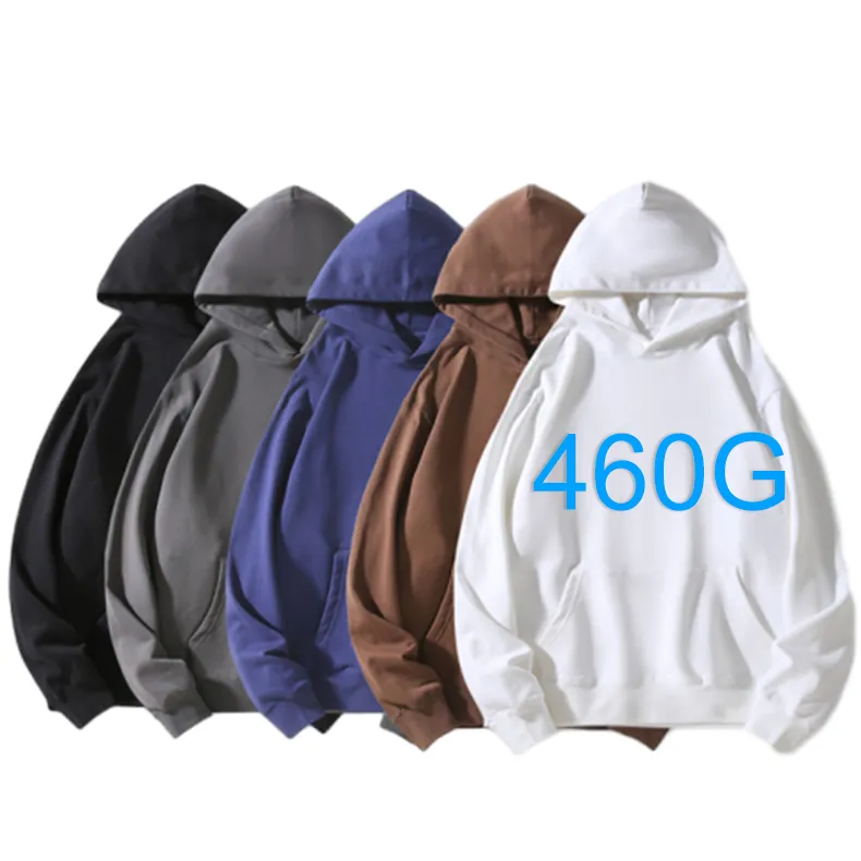 Sweats à capuche surdimensionnés personnalisés pour hommes 460GSM Sweatshirts à capuche épais de haute qualité pour hommes Vente en gros