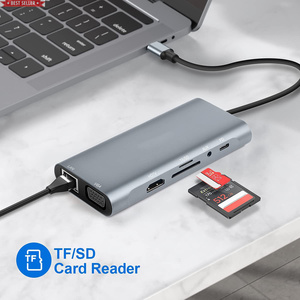 Jumon USB C HUB 11 in 1、4K VGA PD USBイーサネットSDTFカードリーダー3.5mmAUXドッキングタイプCラップトップデバイスと互換性があります - Product Image 3