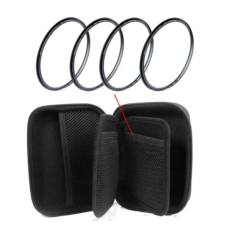 High Quality EVA hard shell Camera Lens filter Case strong protection camera filter case for ND UV CPL filter