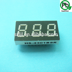 LED-Modul für elektronische Komponenten 0,4 Zoll 7-Segment-LED-Anzeige 3-stellig 12-polig