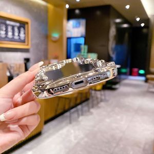 クリエイティブ3Dミラーソフトシェル電話ケースIphone 17 16 15 14 Xs保護カバー電気メッキ波デザイン耐久性TPU