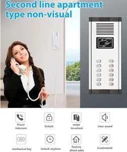 Intercomunicador eléctrico de audio 12V Control DE ACCESO Potencia Multi apartamento Audio Intercom Door Phone System - Product Image 4