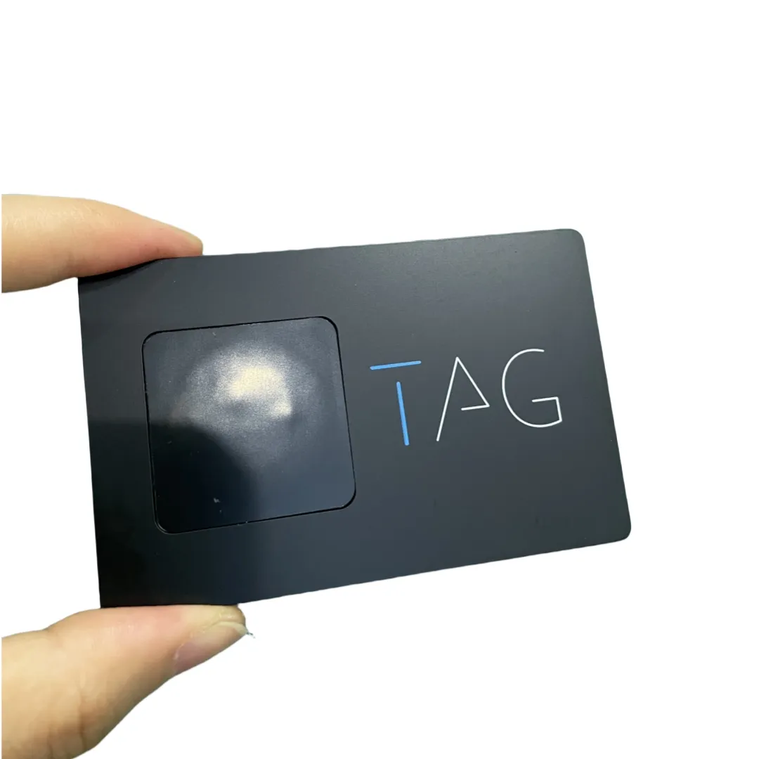 Impresión de tarjeta de visita de metal de tarjeta de acero inoxidable NFC personalizada con chip NFC