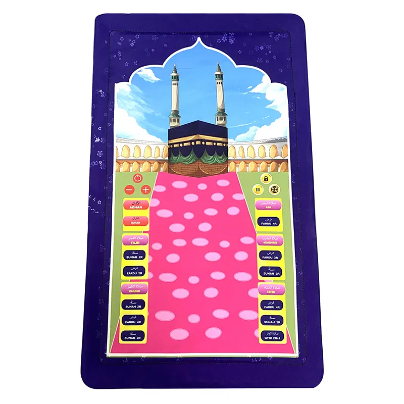 AS-MT30 AZAN cadeau islamique électronique interactif le petit tapis de prière pour enfants musulmans MatFactory prix de gros direct Ramadan