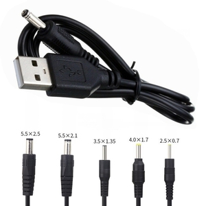 USB A ตัวผู้ไปยัง DC สายไฟ5.5 2.1 2.0 0.6 2.5 3.5 1.35 4.0 1.7 5.5 2.5มม. ต่อปลั๊ก USB ไป DC - Product Image 1