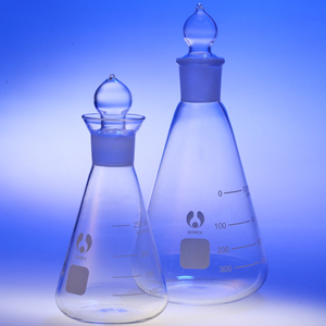 Borosilikat 3.3 cam 25 50 100 250 500 1000ml düz ağız doğru konik şişe Erlenmeyer Flask - Product Image 4