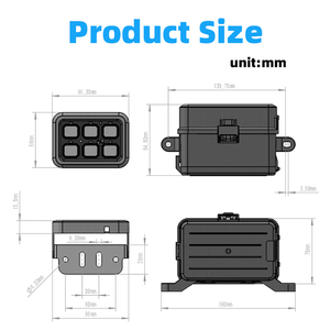 12V 6 Gang anahtarı paneli evrensel devre kontrol kutusu röle sistemi sigorta kablo demeti otomatik kısılabilir açma-kapama LED anahtarı - Product Image 4