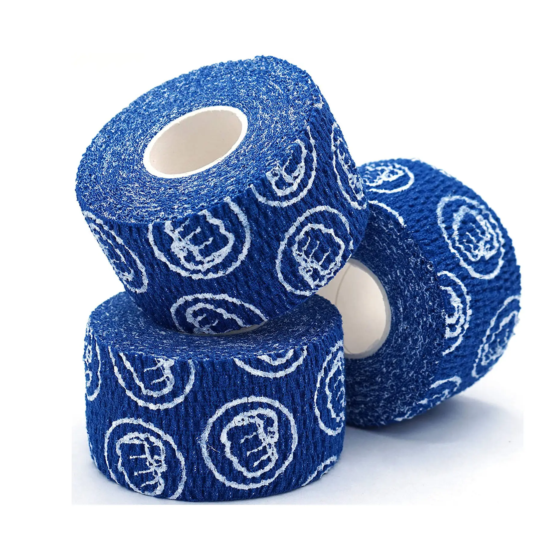 Спортивная лента с логотипом на заказ, защита пальцев для перекрестных тренировок, удобная эластичная синяя повязка для тяжелой атлетики