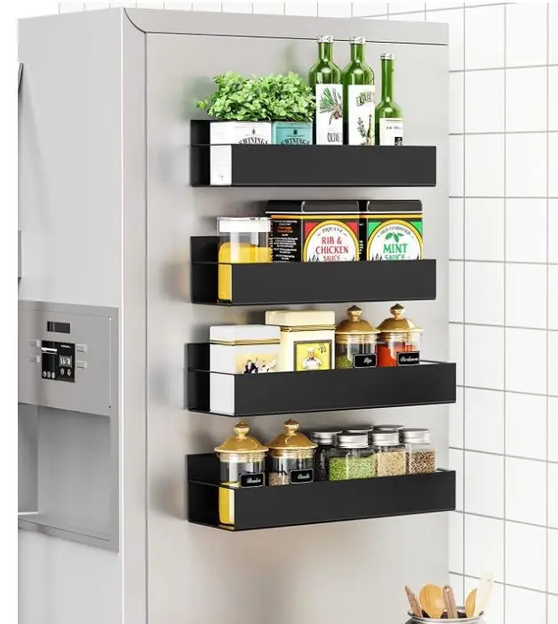 Magnetic Spice Rack Organizer für Kühlschrank Kühlschrank Küchen regal platzsparend