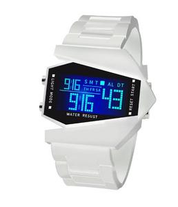 LCD Silicone Electronic Seven-color Cool Plane LED <strong>Watch</strong> Camouflage Multi-function Gift - Product Image 2