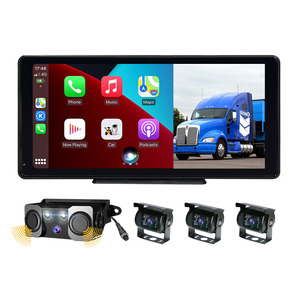 10.36 Inch Split Touch Screen Backup Truck Camera Monitor Kit System Back Parking Sensor DVR Carplay <strong>Android</strong> Auto - Product Image 1