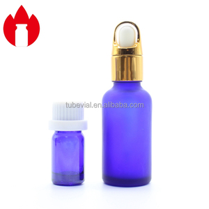 Vial de botella de vidrio con cuentagotas de aceite esencial cosmético azul verde ámbar claro vacío personalizado 5ml 10ml 15ml 20ml 30ml 50ml 100ml - Product Image 2