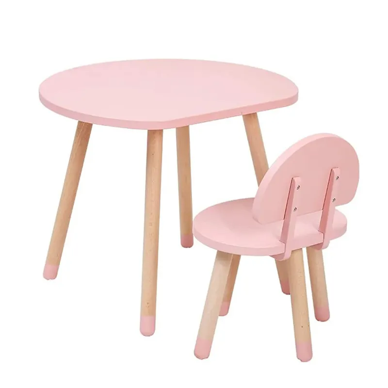 Scrivania per bambini in legno massello tavolo e sedia Set per il bambino attività di gioco dei bambini tavolo