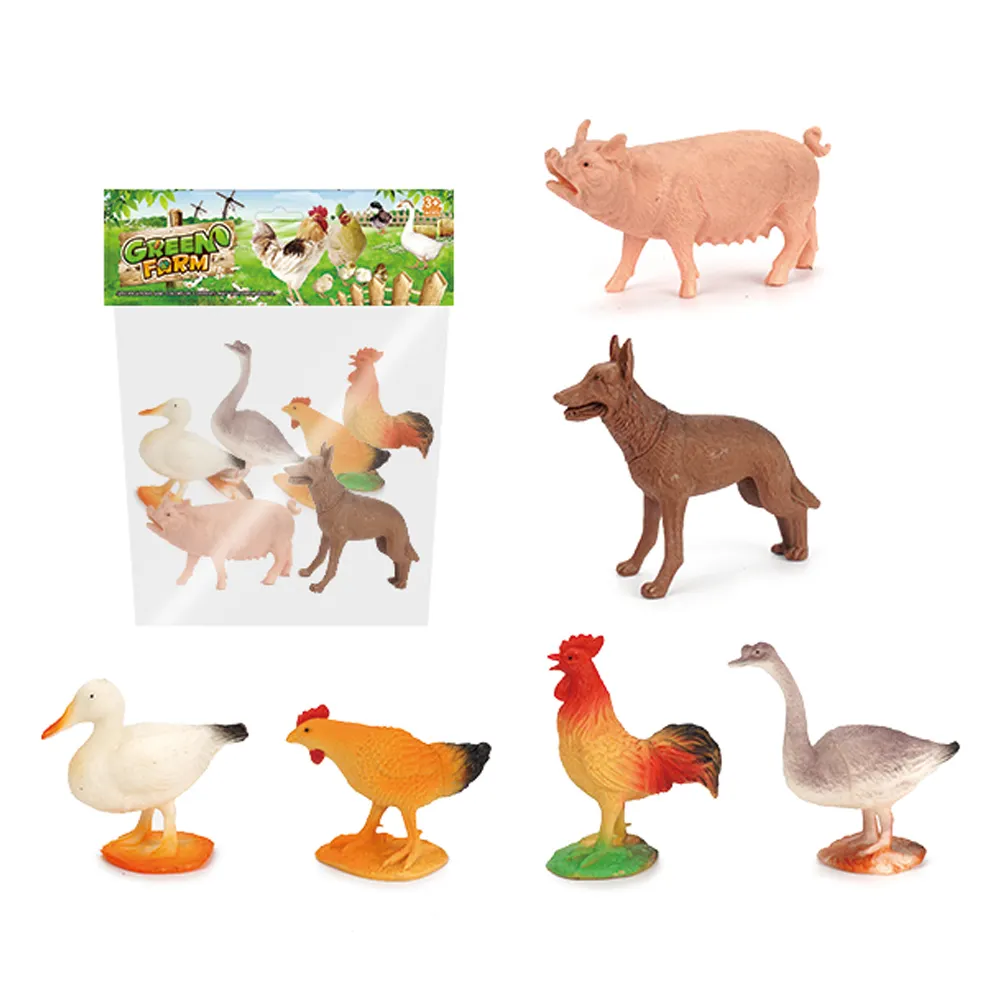 PVC hueco realista animal de granja figuras Juguetes