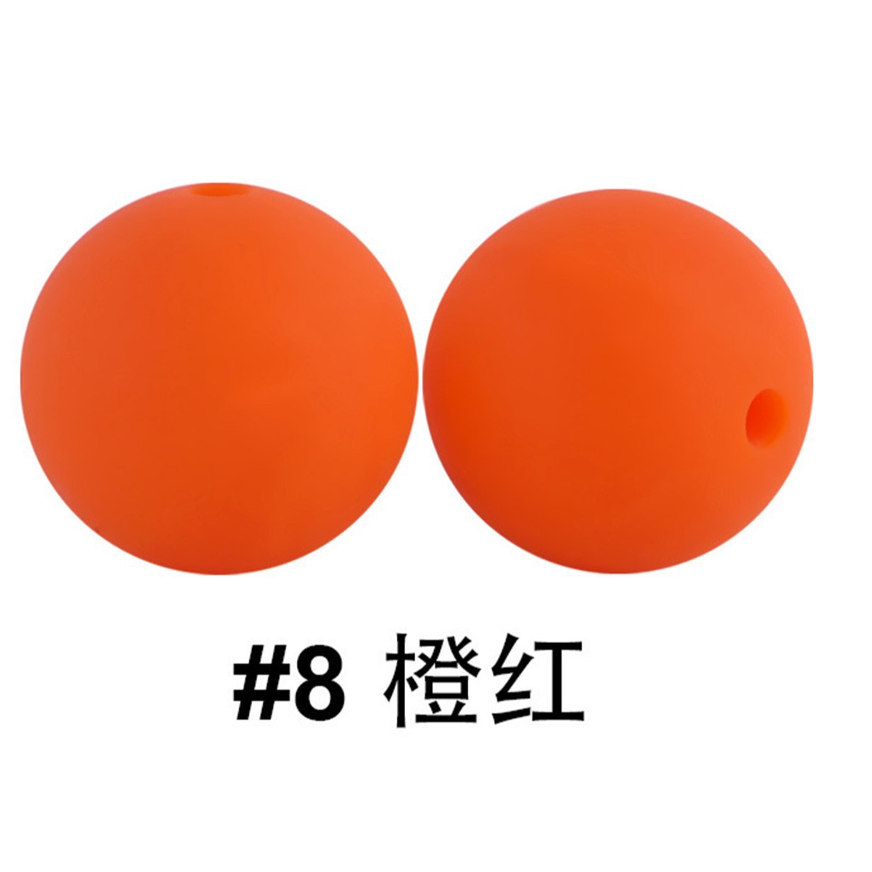8 rouge orangé