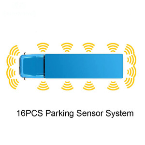Made China 7 \ "HD Cámara de marcha atrás para camiones 16PCS Kit de monitoreo de sensor Carretilla elevadora Sistema de monitoreo de sensor de estacionamiento para una conducción segura - Product Image 2