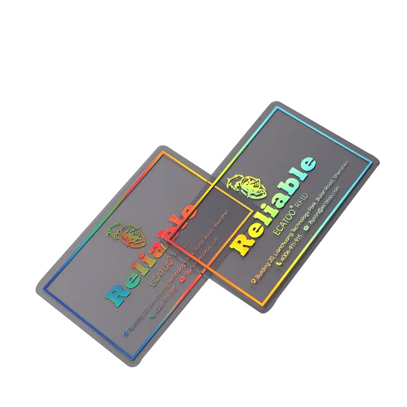 Sıcak damgalama kenar renkli altın folyo sınır baskı ile toptan özel lüks kartvizit QR kodu kalın siyah kağıt