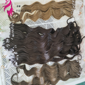 ผมต่อแบบลอนคู่สำหรับต่อผมมนุษย์บริสุทธิ์100% สไตล์ขน H6 - Product Image 2