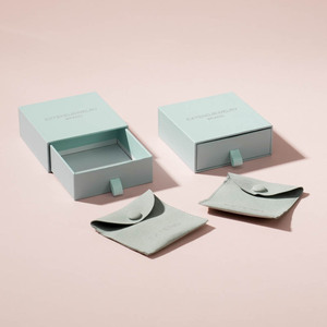 Роскошный небольшой бумажный ящик с логотипом на заказ, ювелирные изделия, браслет, серьги, ожерелье, коробка для упаковки ювелирных изделий - Product Image 4