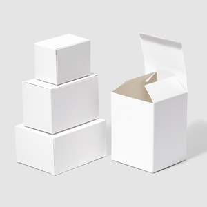 Großhandel Rechteckige weiße Papp schachtel Dick faltbare Lager Doppel einsatz Universal verpackung für kleine leere Schachteln - Product Image 1