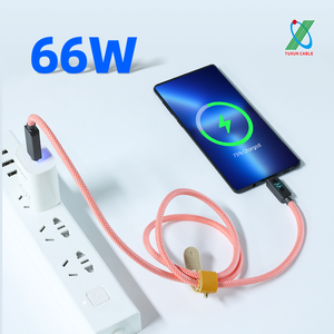 Pantalla digital de 66W Tipo C Datos Capaz Datos Usb a Tipo C Cable de teléfono móvil para computadora Android Pad