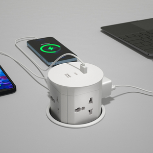 Puertos universales pop up, torre de extensión de toma de corriente con usb A + C, puertos de carga, enchufes de mesa - Product Image 3