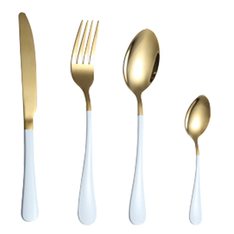 Four-piece gold and white
