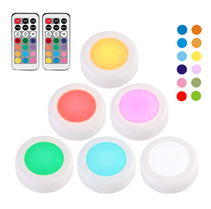 Mini pil kumandalı uzaktan kumanda RGB LED tavan Puck ışık - Product Image 1
