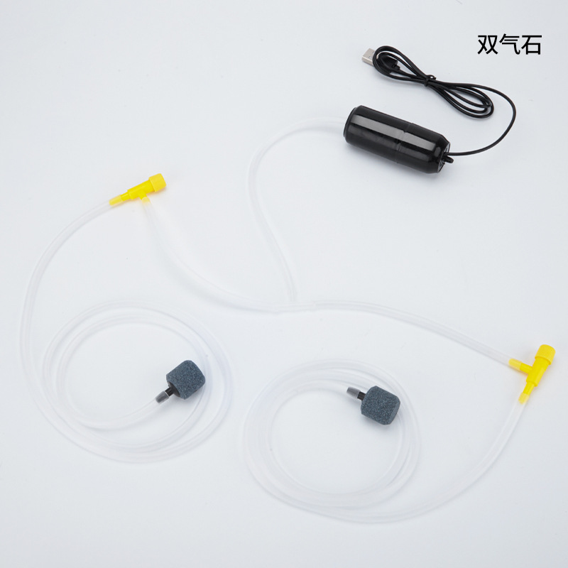 Black Double Stone Double Tube