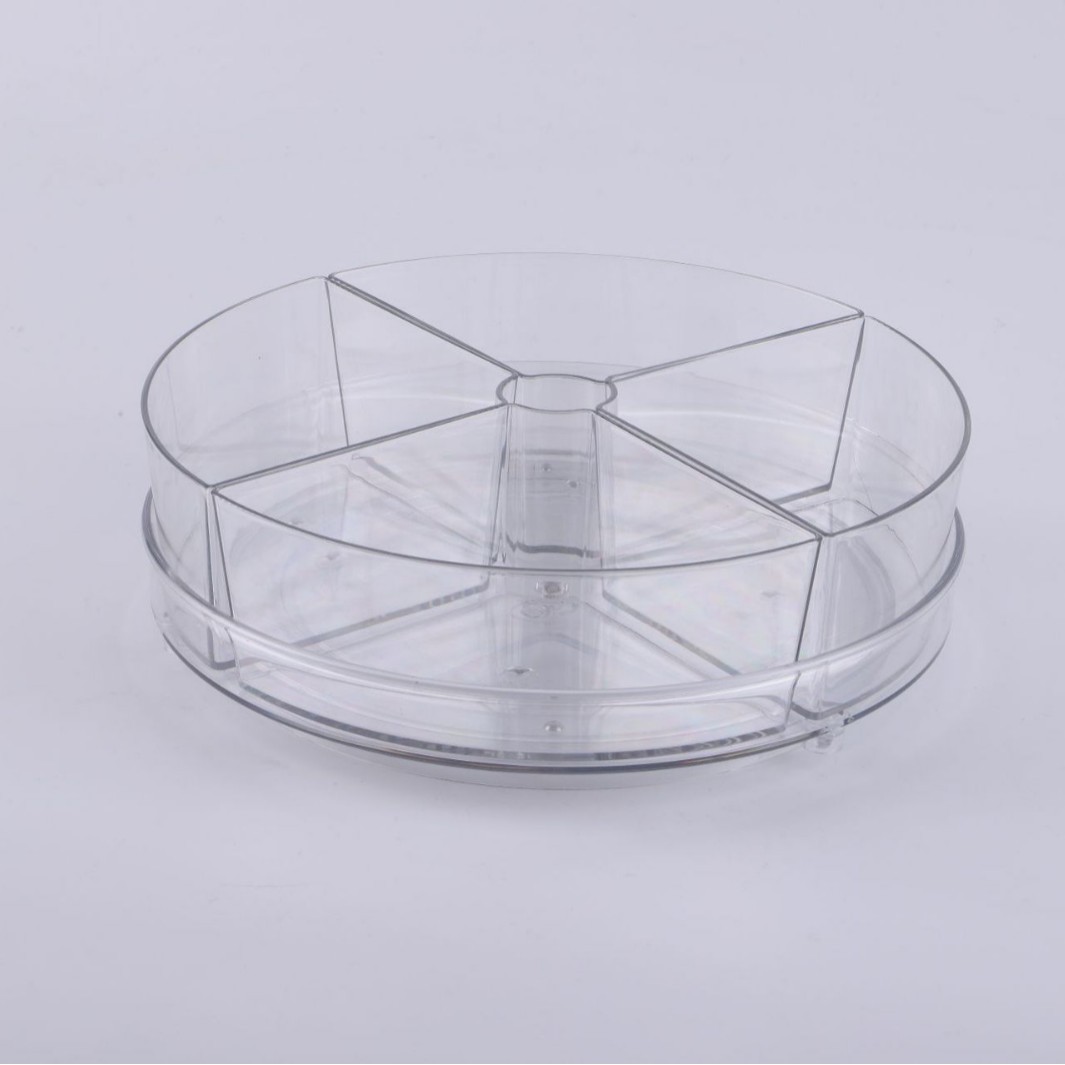 Four-compartment rotating fruit plate (23cm)