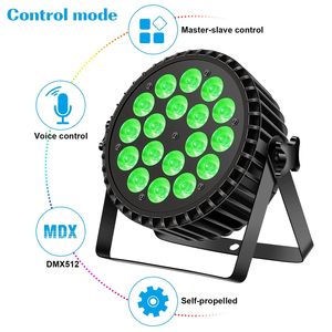 18x10W RGBW 4 in 1 LED Par DMX sahne etkisi işık sonsuz karıştırma ve disko Bar Dj sahne için gökkuşağı etkisi Par ışıkları lamba - Product Image 3