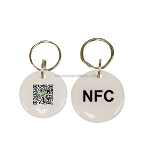 Customer Logo QR <strong>Code</strong> Tags Smart F08 N213 NFC Keychain Nfc Card Tag Rfid Key Fob - Product Image 1