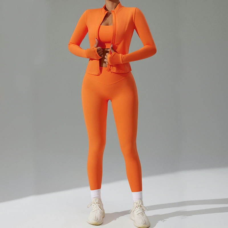 Soutien-gorge + Veste + Pantalon Orange