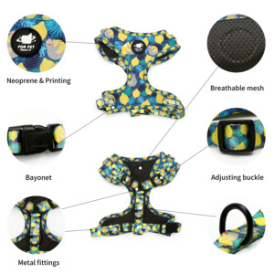 Aksesori hewan peliharaan kustom label pribadi tali kekang Anjing khusus dan tali cetak set <span class=keywords><strong>harness</strong></span> anjing kecil kustom mewah - Product Image 2