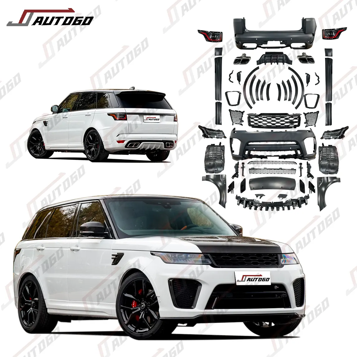 Alta Qualidade Body Kit Para Land Rover Range Rover Sport 2014-2017 L494 Mudança para Sport 2020 SVR Estilo Frente Amortecedor Traseiro Assy