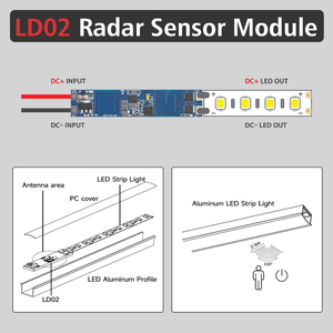 DC12V/24v Body <strong>Sensor</strong> with Hand Sweep On/off Microwave radar <strong>Sensor</strong> Switch 30s Delay Time for Cabinet LED <strong>Lights</strong> - Product Image 4
