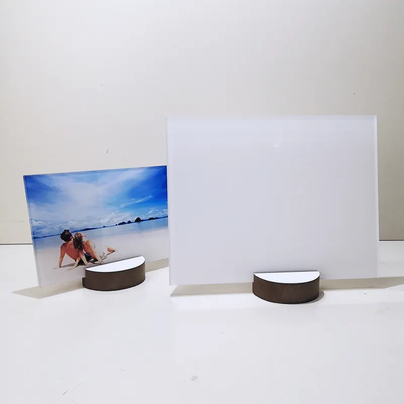 8x6 pollici personalizzato plexiglass sublimazione acrilico foto cornice da tavolo acrilico cornice per foto con supporto