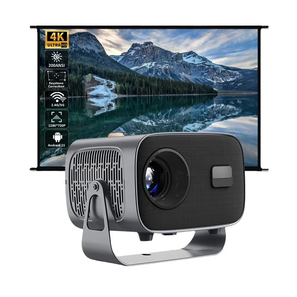 Proyector de cine Ihomemix, proyector de cine en casa, proyector de TV LCD para el hogar, Mini A10, proyector portátil de vídeo inteligente con Android 11