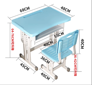 Modern tasarım ayarlanabilir ABS plastik yazı masası sandalye kombinasyonu ilkokul ve ortaokul öğrencileri için öğretici sınıf - Product Image 3