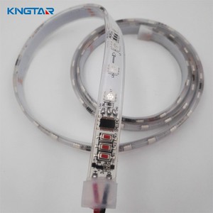Tira de luz LED direccionable RGB de alta eficiencia IP67 Control remoto Decoración al aire libre WS2811 IC Cuerpo de cobre Entrada DC12V - Product Image 4