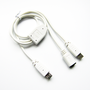 Cable divisor micro USB 2,0 tipo A macho personalizado Micro USB B a USB dual 2,0 A enchufe macho Cable de alimentación de datos Y