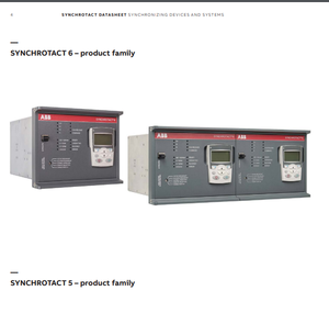 -SYNCHROTACT 6 SYN6200 SYN6201 SYN6202 SYN6302 Equipos y sistemas de sincronización y paralelismo para máquinas síncronas - Product Image 1