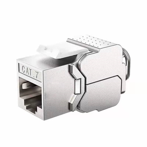 Rj45 8P8C梯形插孔Cat6a/Cat7/UTP/SFTP/STP/FTP 10g通过FluK测试屏蔽锌合金梯形模块网络 - Product Image 1