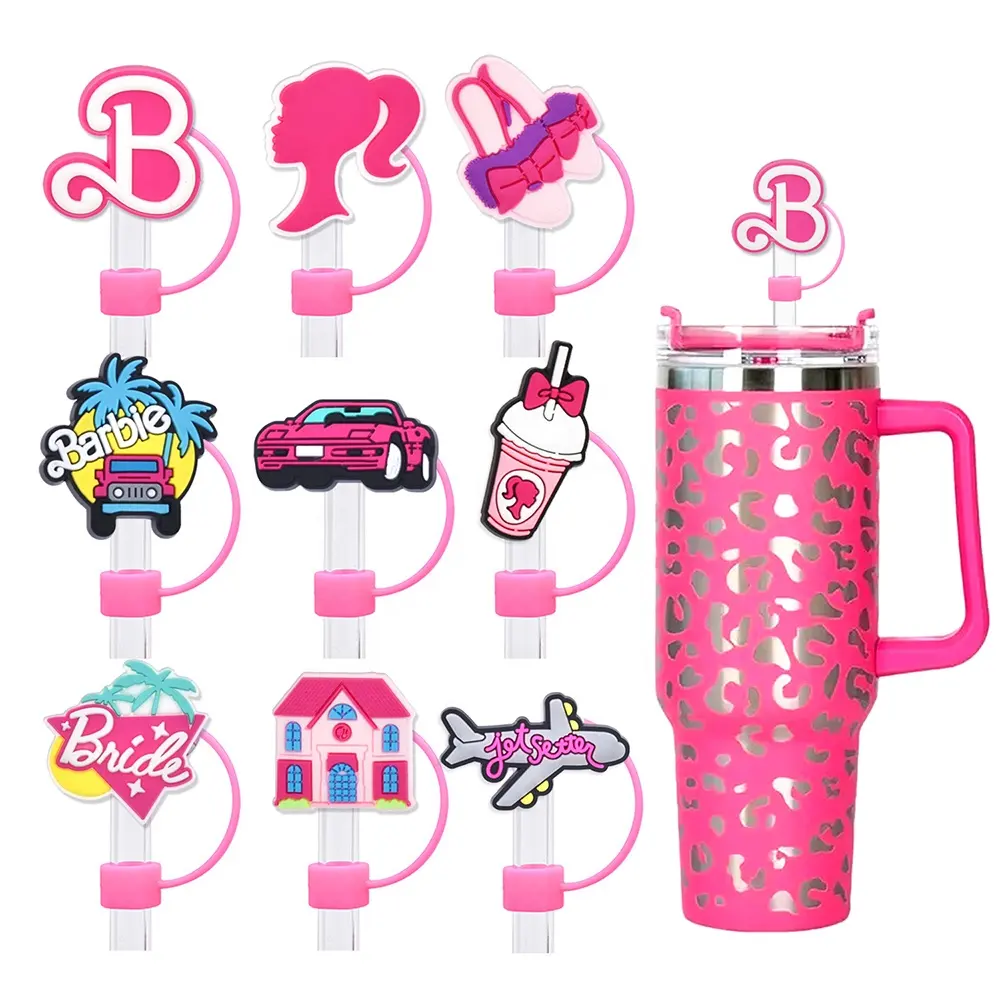 スタンリーカップカバー用卸売ファッションピンクガールBarbielytingzスタンリータンブラーケンストロートッパーカバー